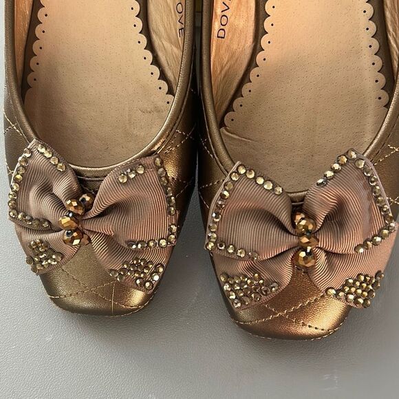 Gold Ballet  Flats - Picture 2 of 5